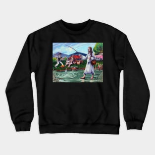 'ELVIS & JESUS CAMPING' Crewneck Sweatshirt